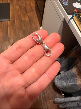 Brighton Silver Heart Lobster Clasp Connector - Silver